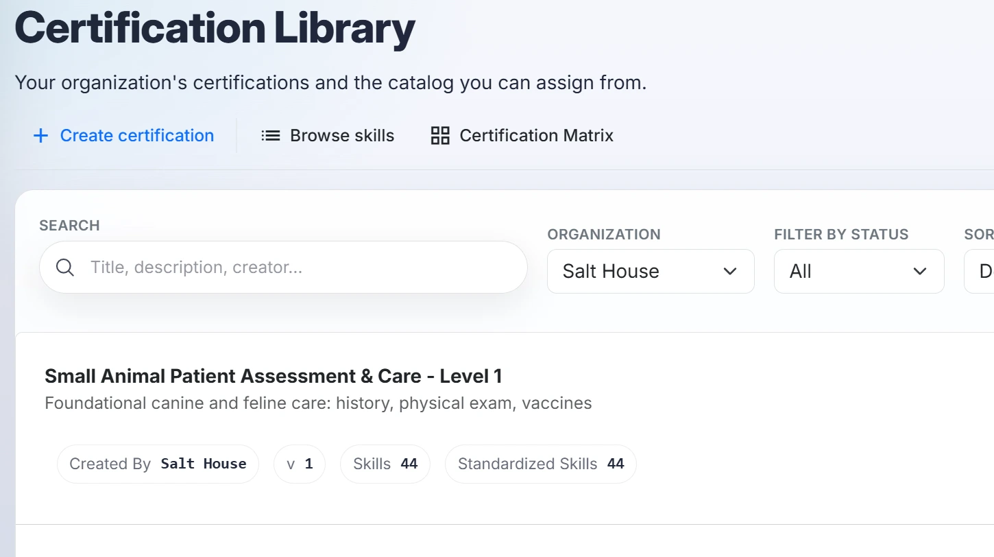 certification directory preview
